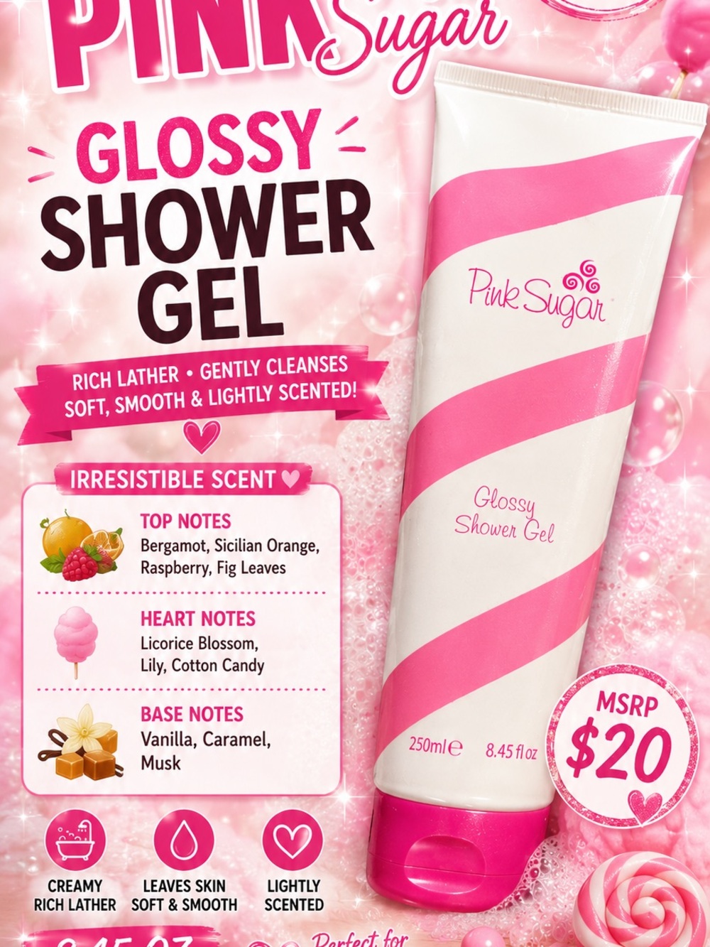 Pink Sugar Glossy Shower Gel – 8.45 oz |